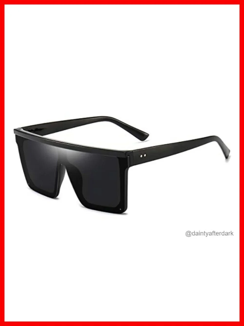 Oversized Square Flat Top Sunglasses Unisex UV400 Non-Polarized